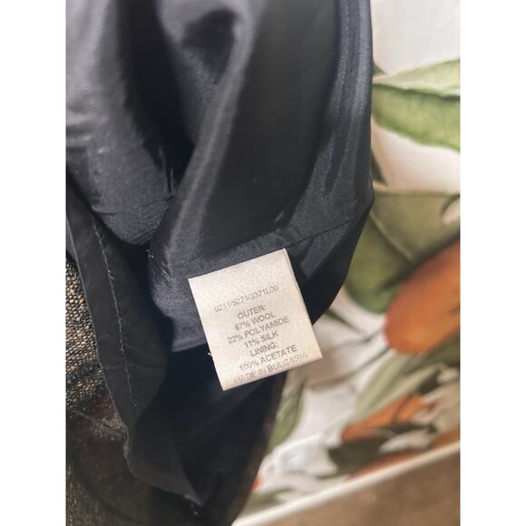 Hobbs London Size 10 Brown Tweed Wool Silk Blend Short Sleeve Dress Back Zip - Picture 5 of 7